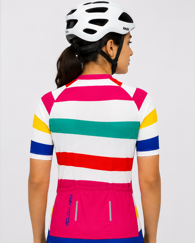 Multi Colour Stripe Cycling jersey