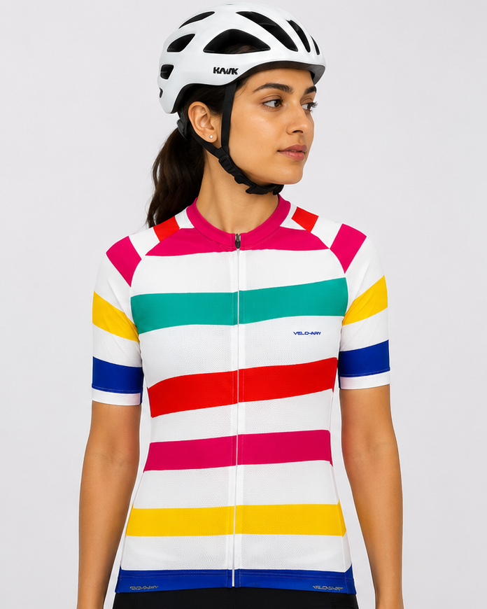 Multi Colour Stripe Cycling jersey