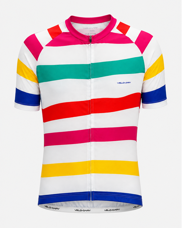 Multi Colour Stripe Cycling jersey