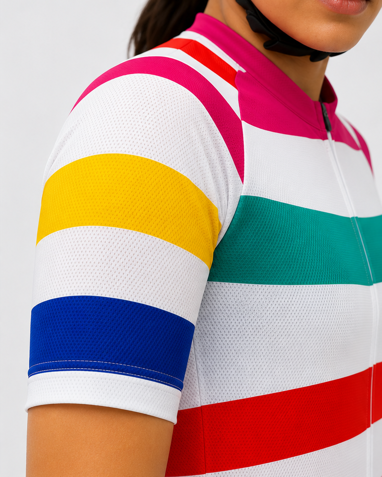Multi Colour Stripe Cycling jersey